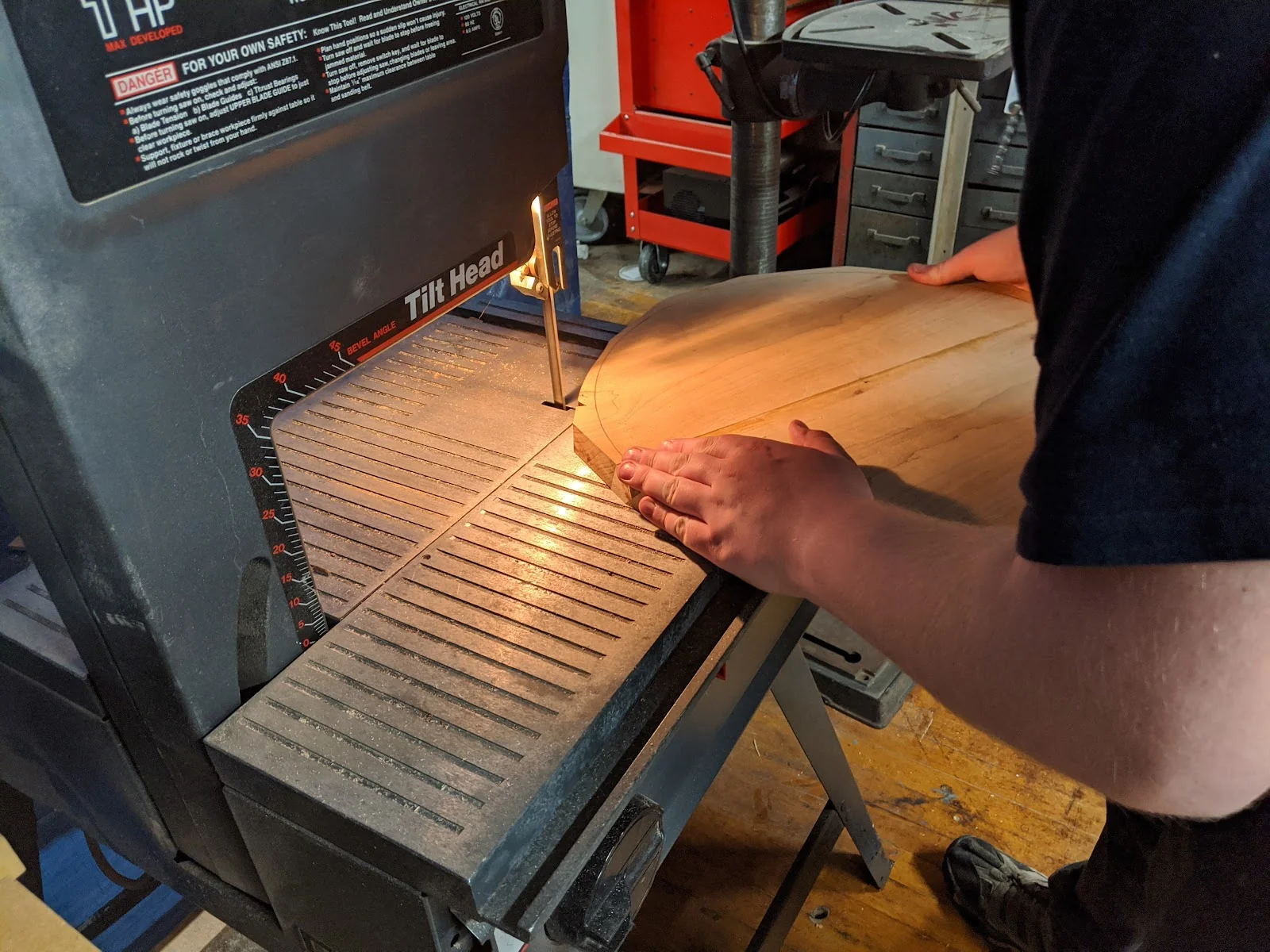 CT Hackerspace Watertown - makerspace workshop with bandsaw and woodworking equipment