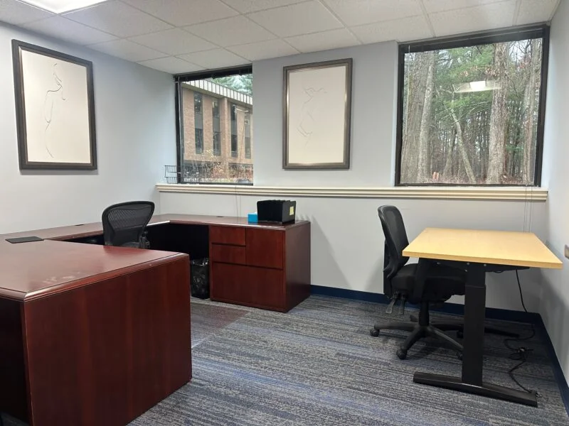 Valley Workspaces Avon - executive office with cherry desk and standing desk option